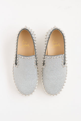 Christian Louboutin Glitter Pik Boat Slip On Sneaker
