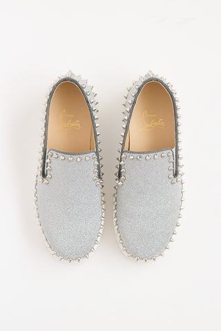 Christian Louboutin Glitter Pik Boat Slip On Sneaker