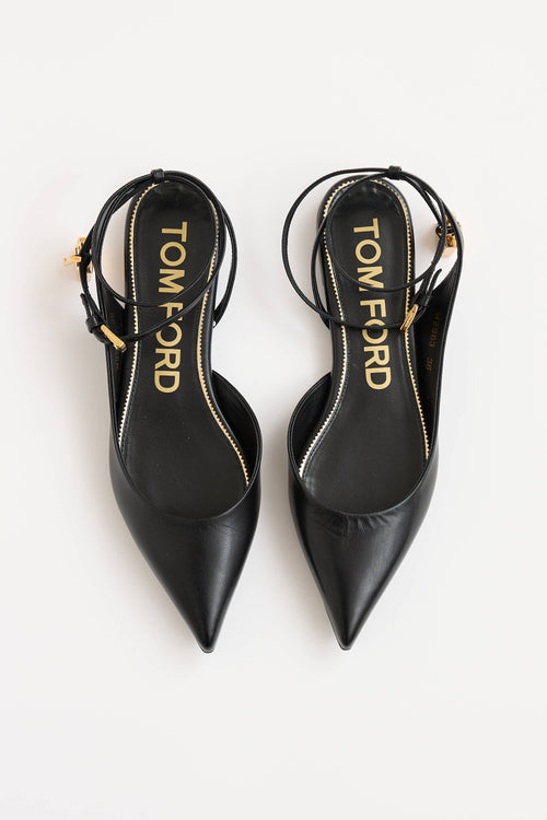 Tom Ford Padlock Slingback Flat