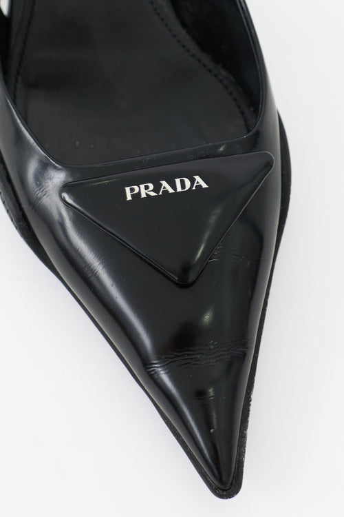 Prada Triangle Slingback Pump