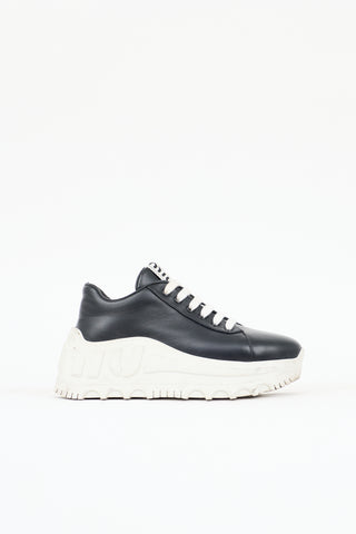 Miu Miu Leather Platform Sneaker