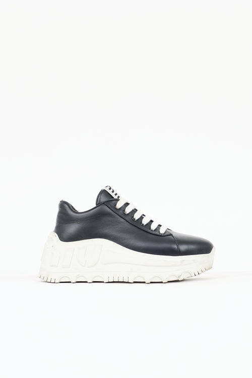 Miu Miu Leather Platform Sneaker