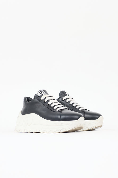 Miu Miu Leather Platform Sneaker