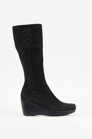 La Canadienne Black Suede Galaxy Boot