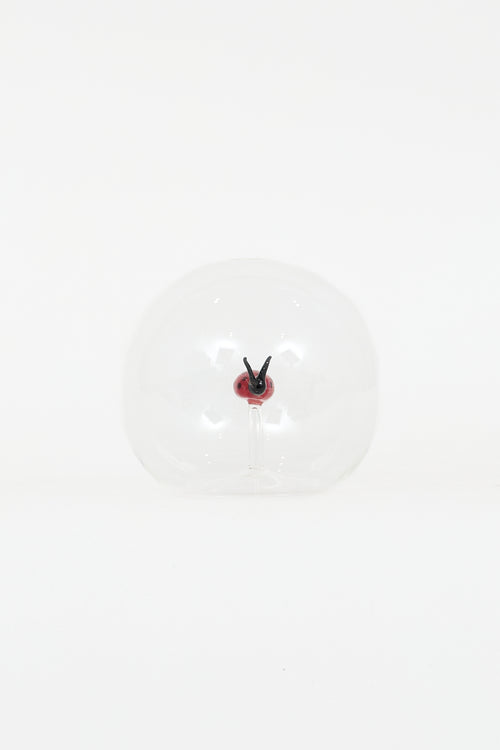 Dior Clear & Red Ladybug Glass Ball