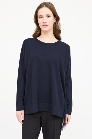 Fabiana Filippi Cashmere & Tulle Crewneck  Sweater