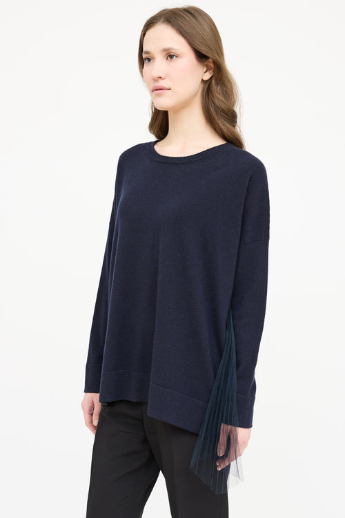 Fabiana Filippi Cashmere & Tulle Crewneck  Sweater