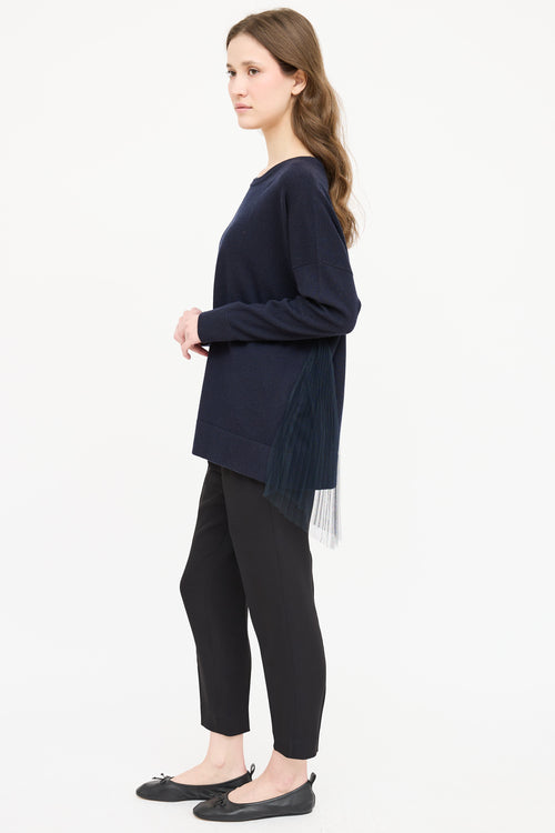 Fabiana Filippi Cashmere & Tulle Crewneck  Sweater