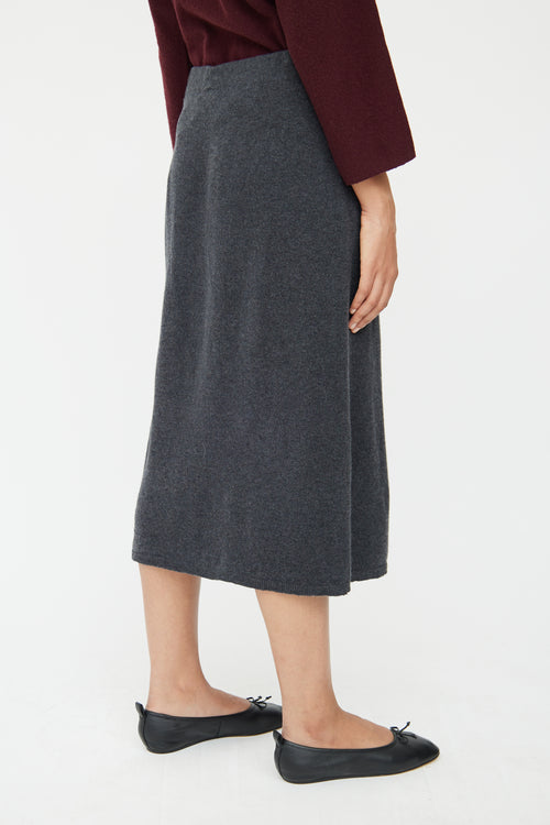 Fabiana Filippi Grey Knit Pencil Skirt