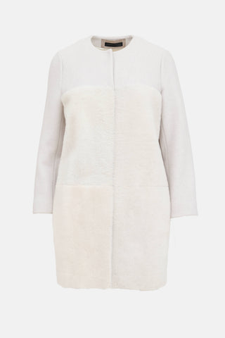 Fabiana Filippi Wool Shearling Coat