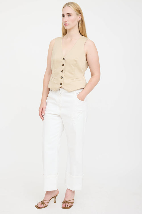 Fabiana Filippi Denim Beaded Jean