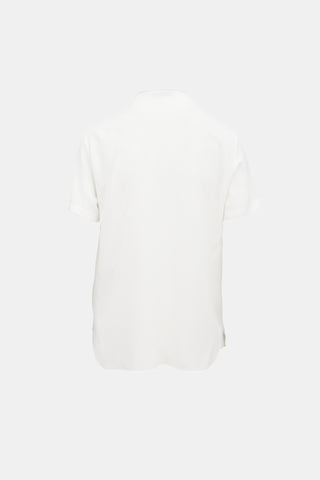 Fabiana Filippi Beaded Collar Top