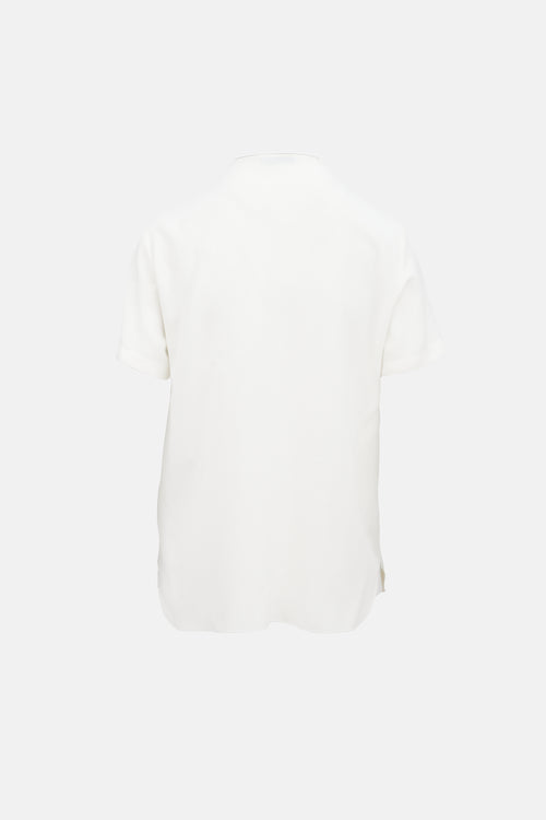 Fabiana Filippi Beaded Collar Top