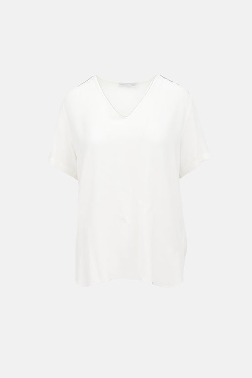 Fabiana Filippi Beaded Collar Top