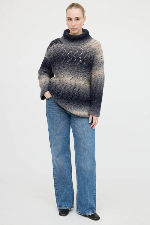 Fabiana Filippi Open Weave Metallic Knit Sweater