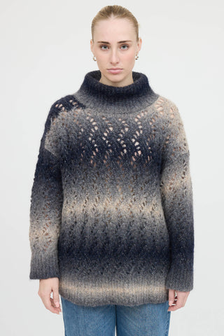 Fabiana Filippi Open Weave Metallic Knit Sweater