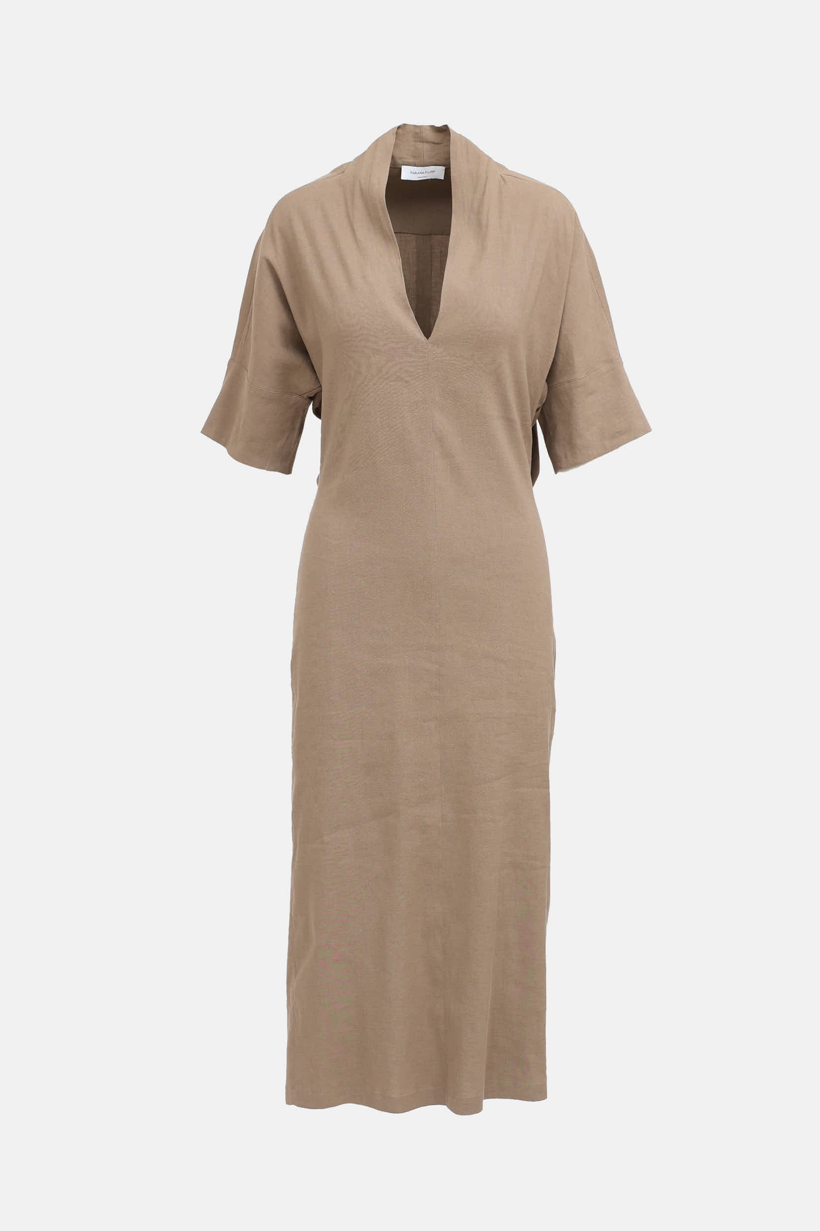 Fabiana Filippi // Linen V-Neck Dress  VSP Consignment