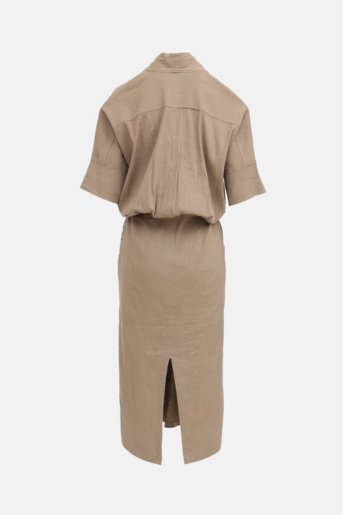 Fabiana Filippi Linen V-Neck Dress