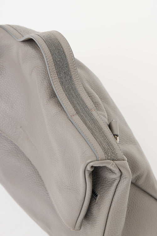 Fabiana Filippi Leather Beaded Trim Bag