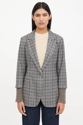 Fabiana FilippiWool Plaid Blazer