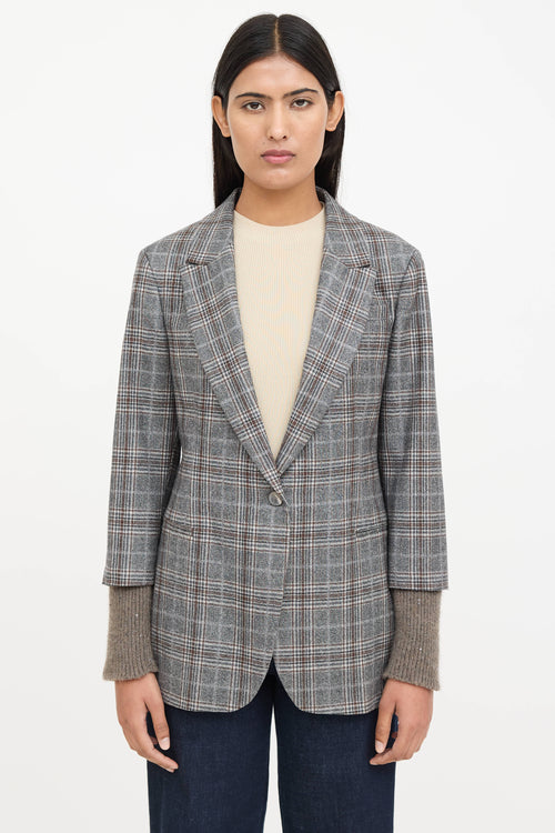 Fabiana FilippiWool Plaid Blazer