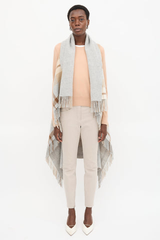 Fabiana Filippi Wool Plaid Long Vest