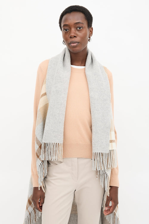 Fabiana Filippi Wool Plaid Long Vest