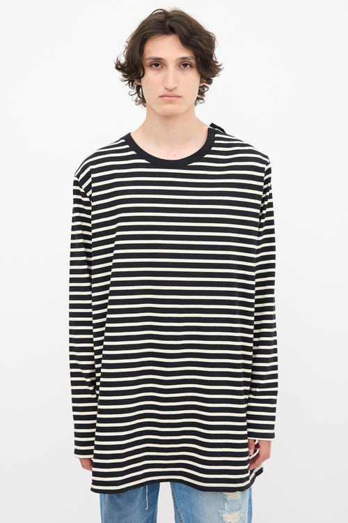Faith Connexion Black & Cream Striped Sail Top