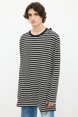 Faith Connexion Black & Cream Striped Sail Top