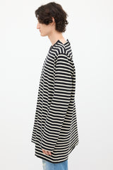 Faith Connexion Black & Cream Striped Sail Top