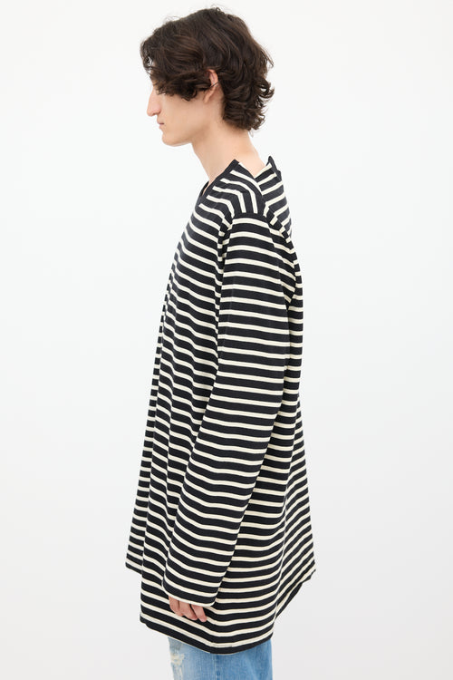 Faith Connexion Black & Cream Striped Sail Top