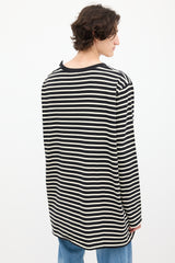 Faith Connexion Black & Cream Striped Sail Top