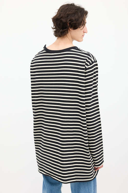 Faith Connexion Black & Cream Striped Sail Top