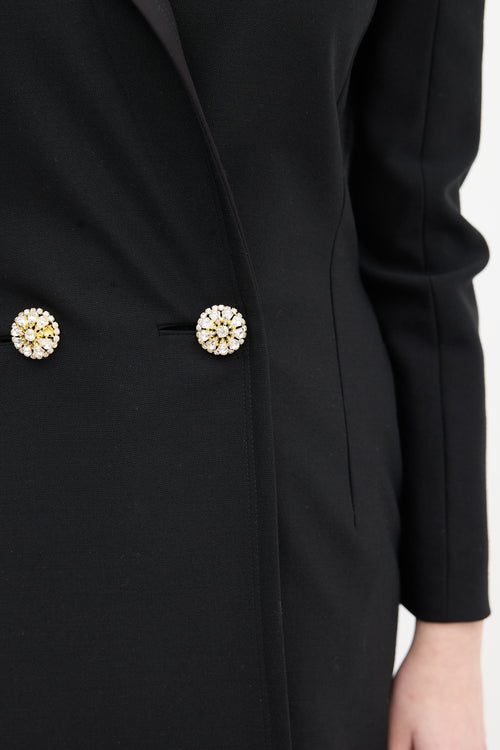 Black Embellished Blazer Dress