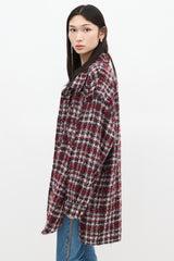 Faith Connexion Red & Multicolour Wool Tweed Jacket