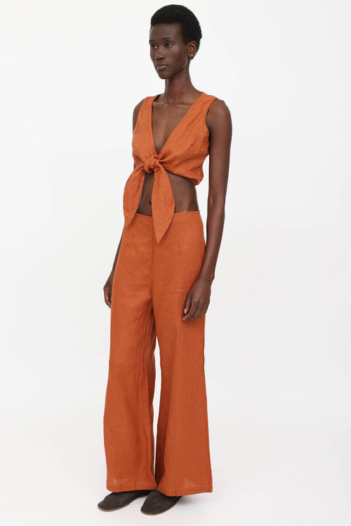 Linen Top & Pant Co-Ord Set