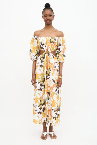 Faithfull the Brand Linen Trinita Floral Dress