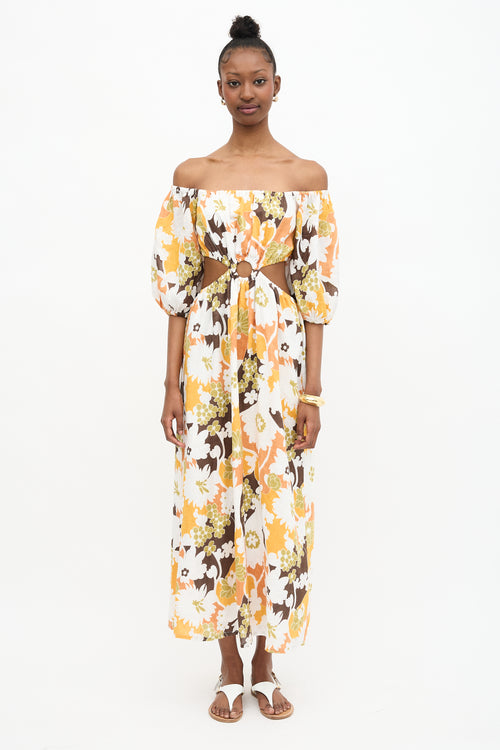 Faithfull the Brand Linen Trinita Floral Dress