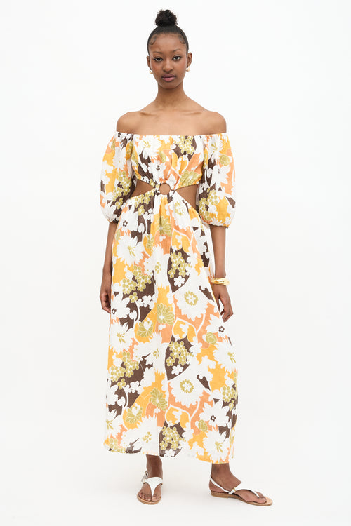 Faithfull the Brand Linen Trinita Floral Dress