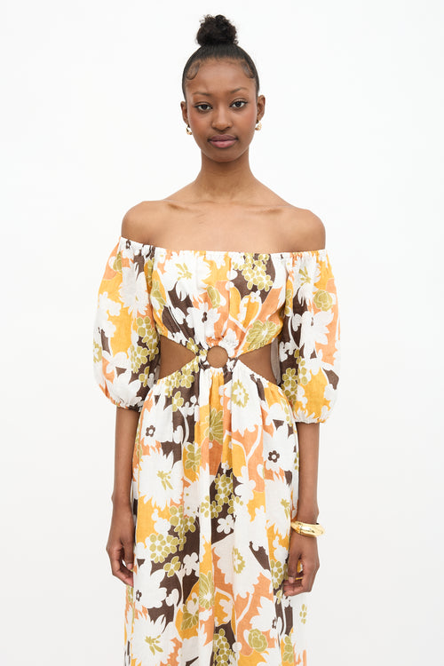 Faithfull the Brand Linen Trinita Floral Dress
