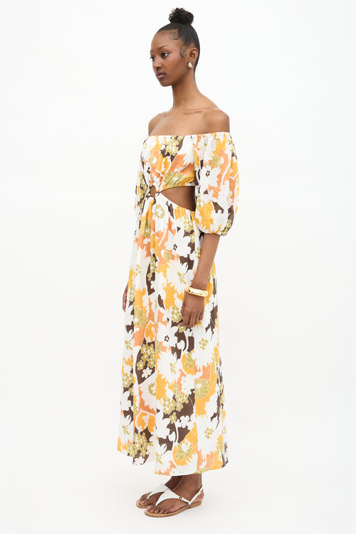 Faithfull the Brand Linen Trinita Floral Dress