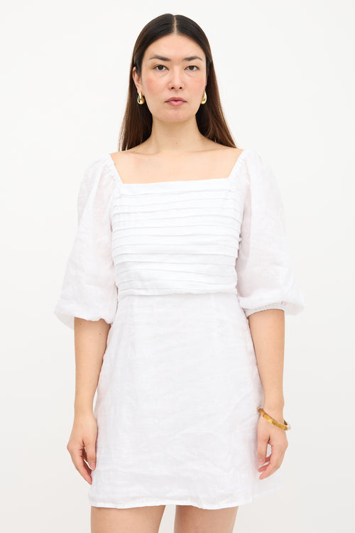 Faithfull the Brand Linen Venezia Mini Dress