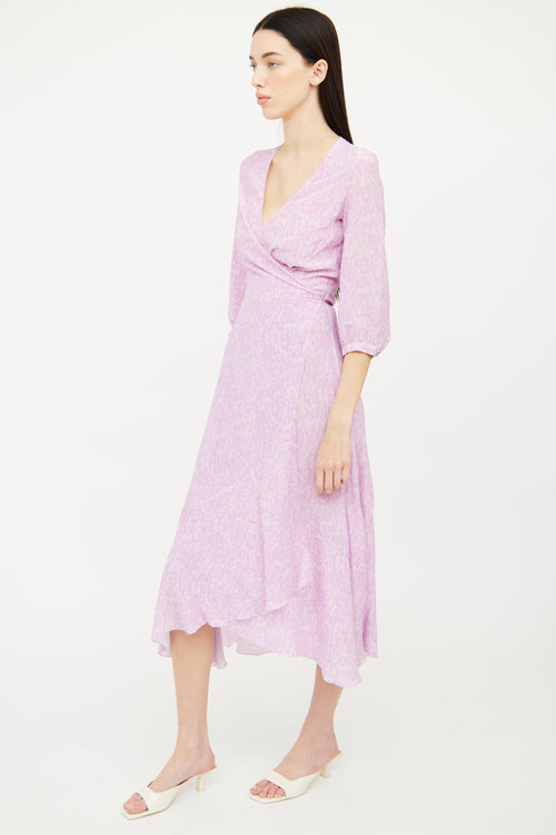 Falconeri Purple Wrap Maxi Dress