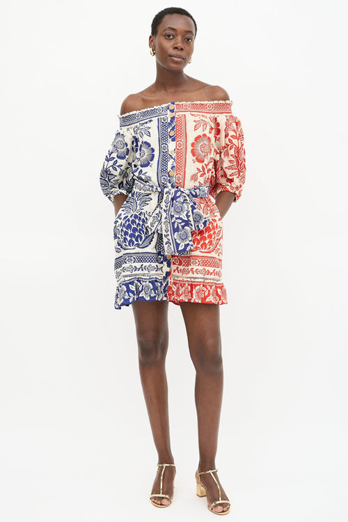 FARM Linen Pineapple Garden Dress