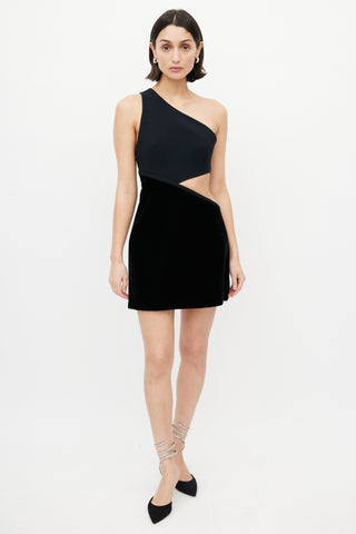 Fausto Puglisi Black One Shoulder Cut Out Dress