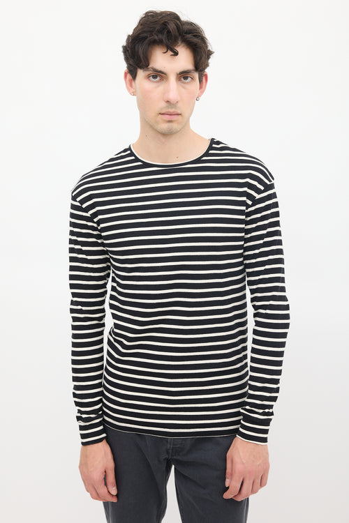 Fear of God Black & White Cotton Striped Long Sleeve Top