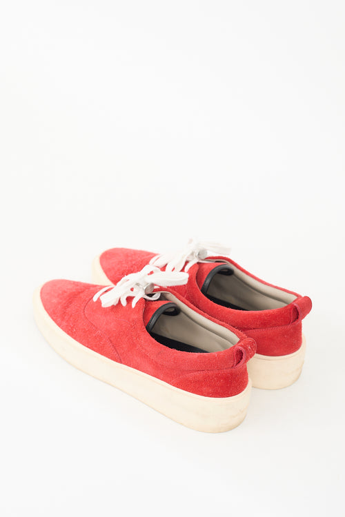 Fear of God Red Suede 101 Low Top Sneaker