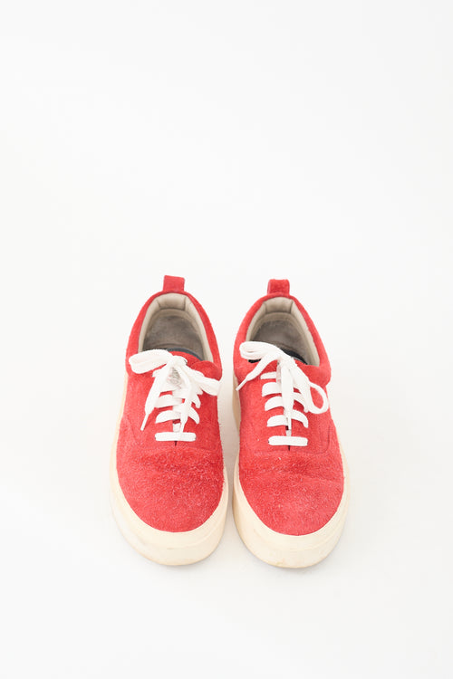 Fear of God Red Suede 101 Low Top Sneaker