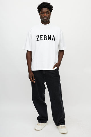 Fear of God X Zegna White Logo T-Shirt