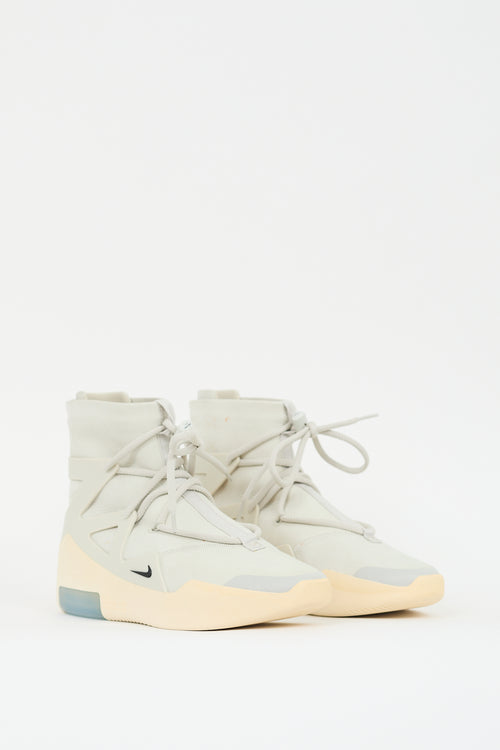 Fear of God X Nike Air Grey & Cream FOG1 Sneaker